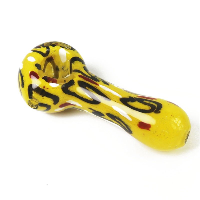 Handmade Strips Glass Pipe (Random Color)