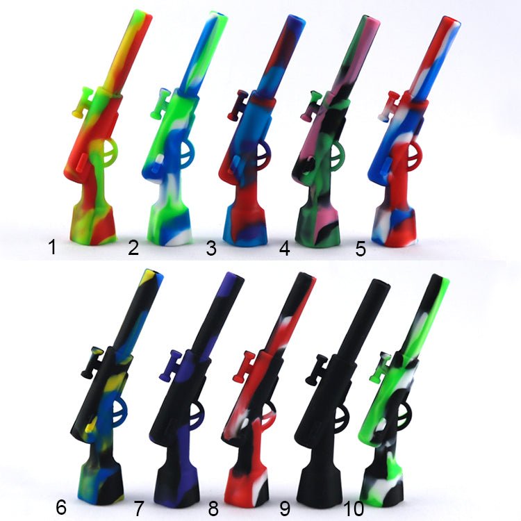 Rifle Silicone Pipe w/ Stainless Steel Bowl