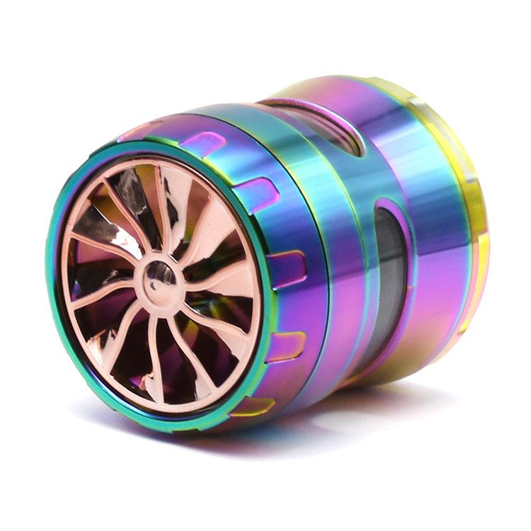 Fan Cover Zinc Alloy Weed Grinder 4 Layer