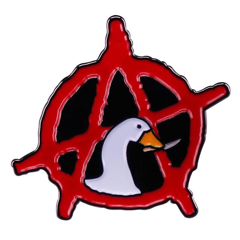 Knife Goose Enamel Pin
