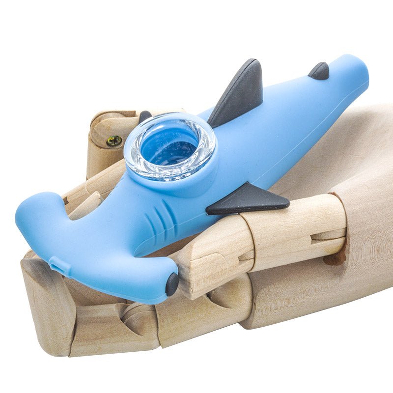 Shark Silicone Hand Pipe (Random Color)