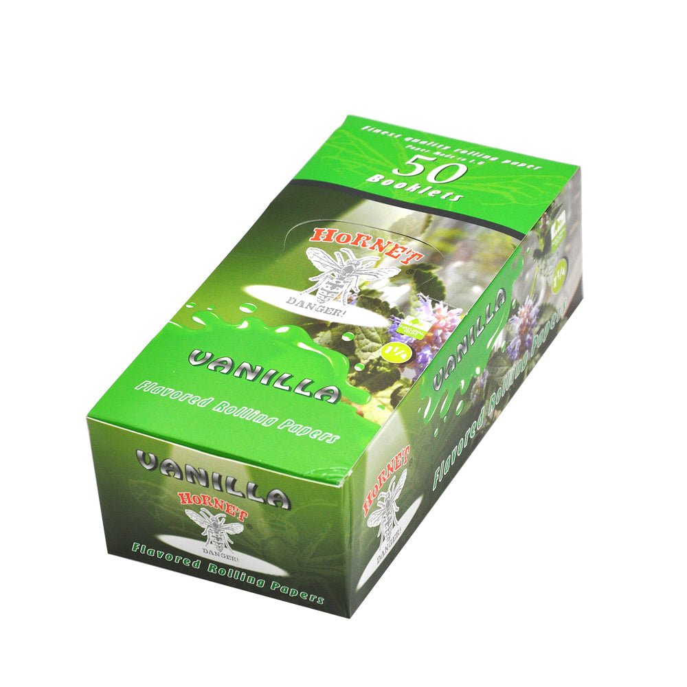 Hornet Vanilla Flavored Rolling Paper Box of 50 Booklets/2500 sheets