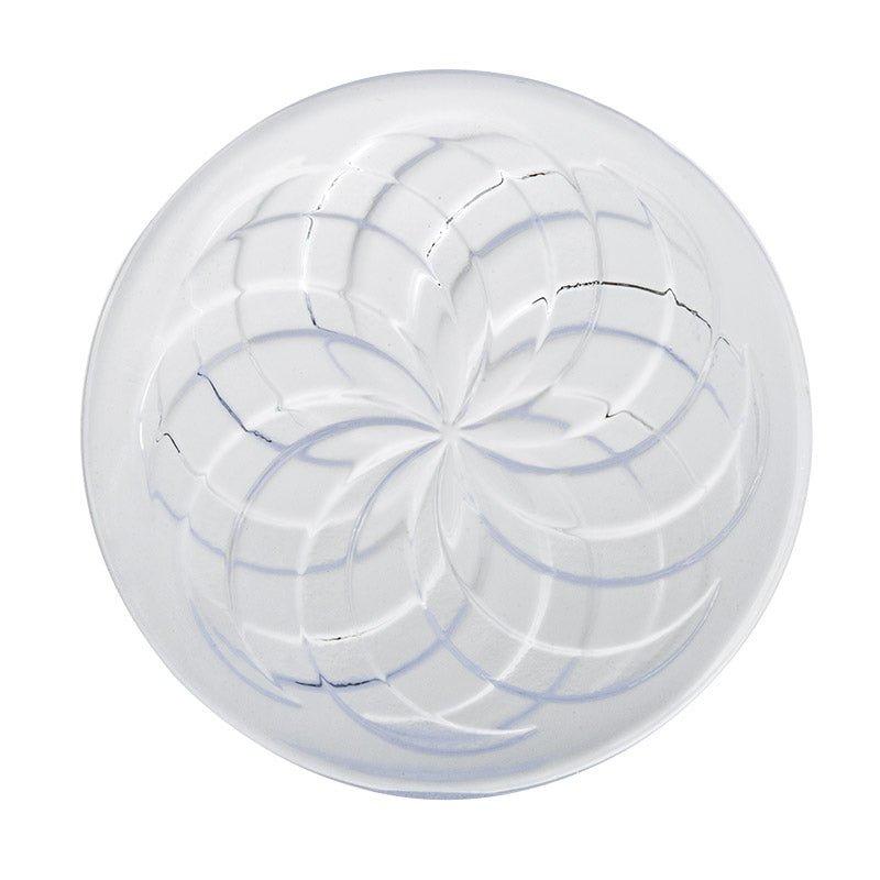 Clear Vortex Pattern Quartz Channel Cap 40mm