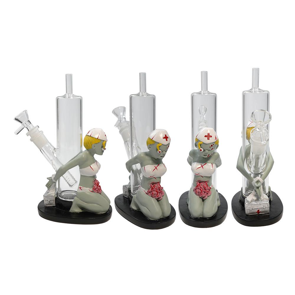 Zombie Nurse Silicone Glass Water Pipe