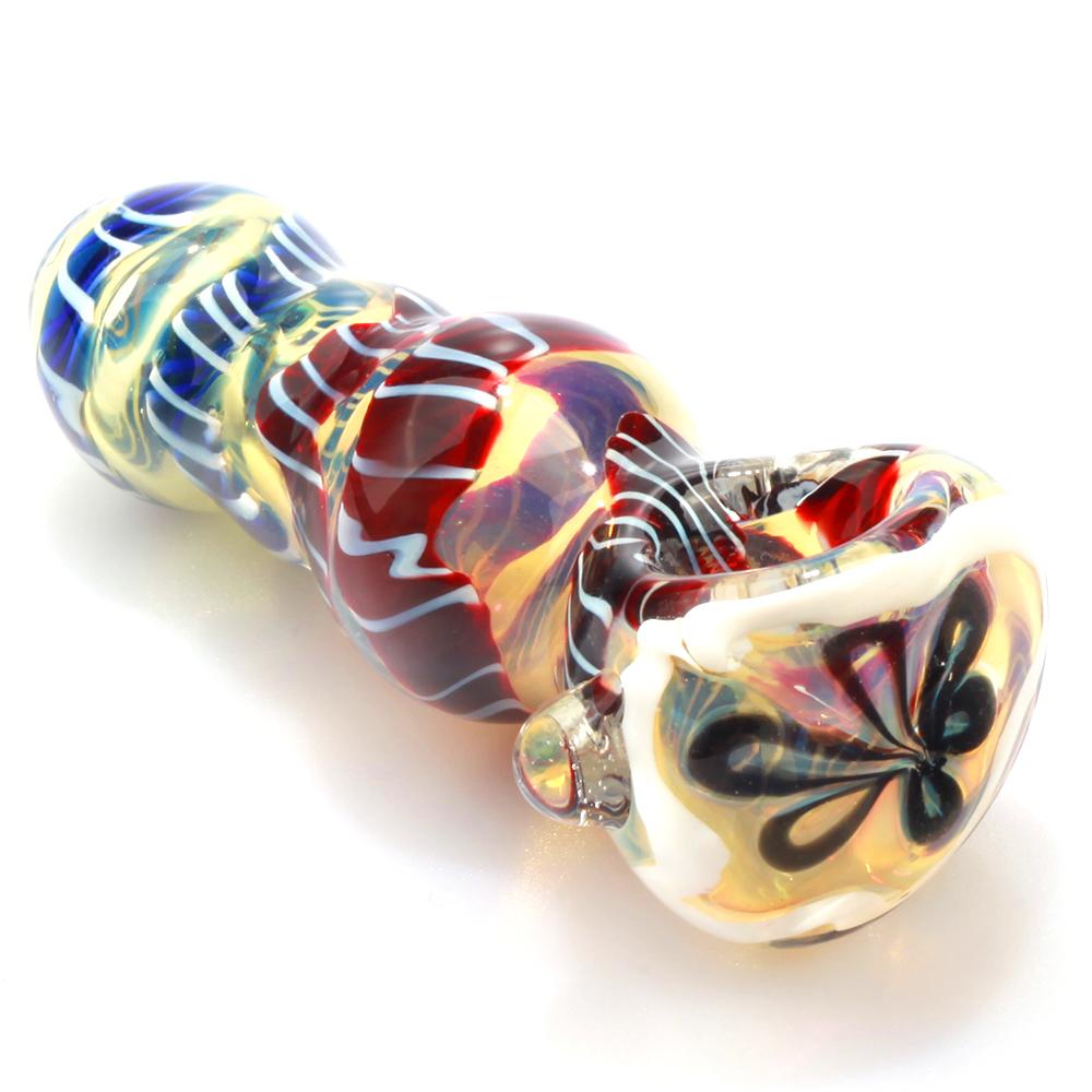 Mini Typhoon Glass Pipe With Millefiori Milli Scheme Patent