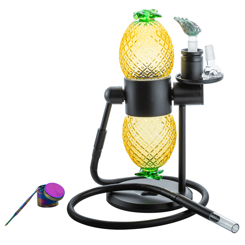 Pineapple Gravity Bong w/ Grinder Bong Bowl Dabber Set