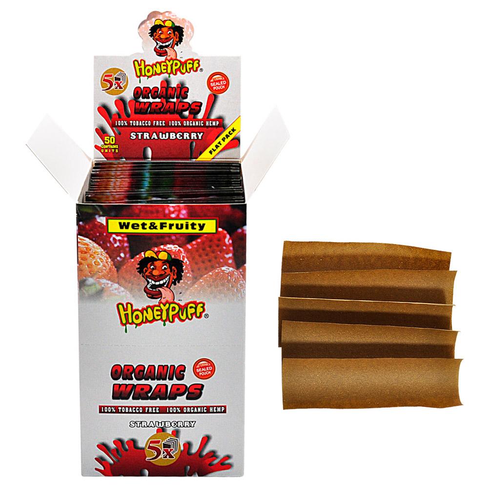 HoneyPuff Strawberry Organic Rolling Paper - 50 Packs