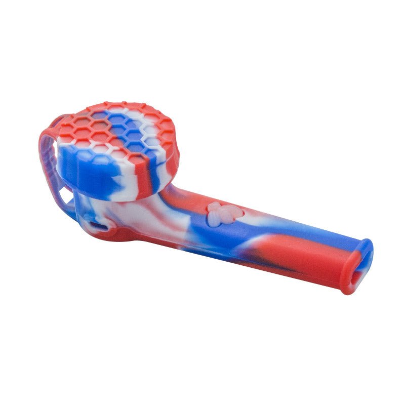 Colorful Silicone Pipe w/ Lid (Random Color)