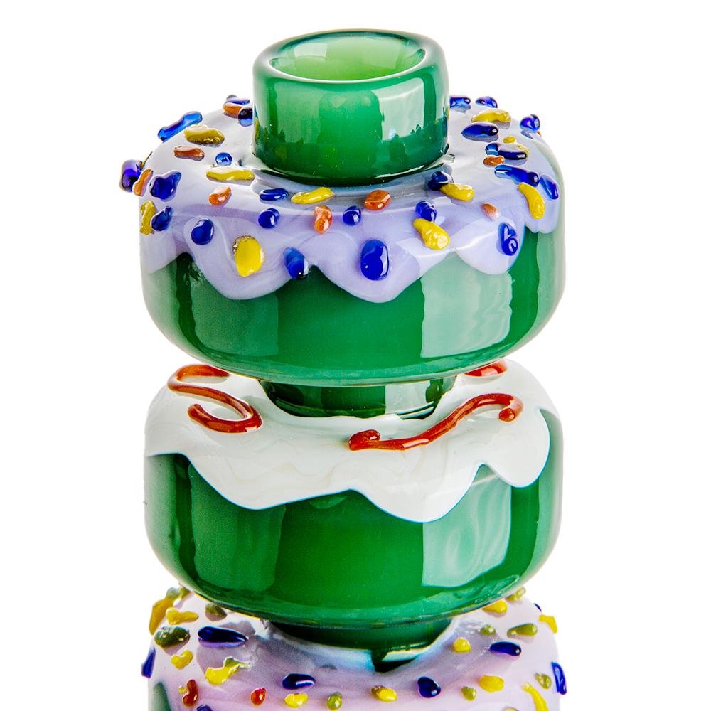 Heady Glass Donut Straight Tube Bong