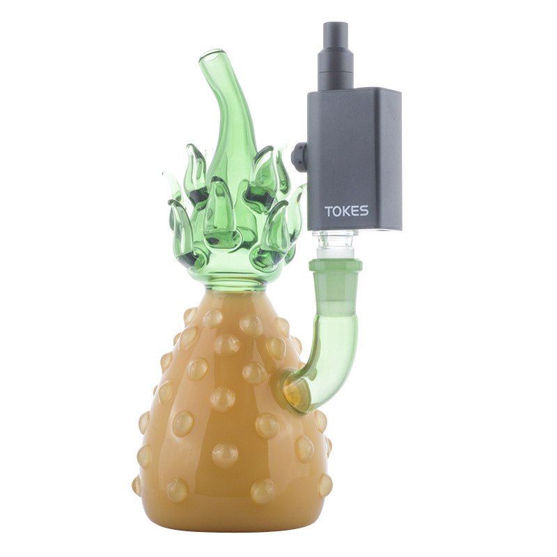 Heady Glass Pineapple Bong w/ SOC Tokes Vaporizer Set