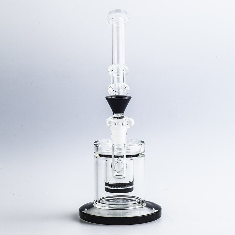 Clear Glass Honeycomb Perc Bong