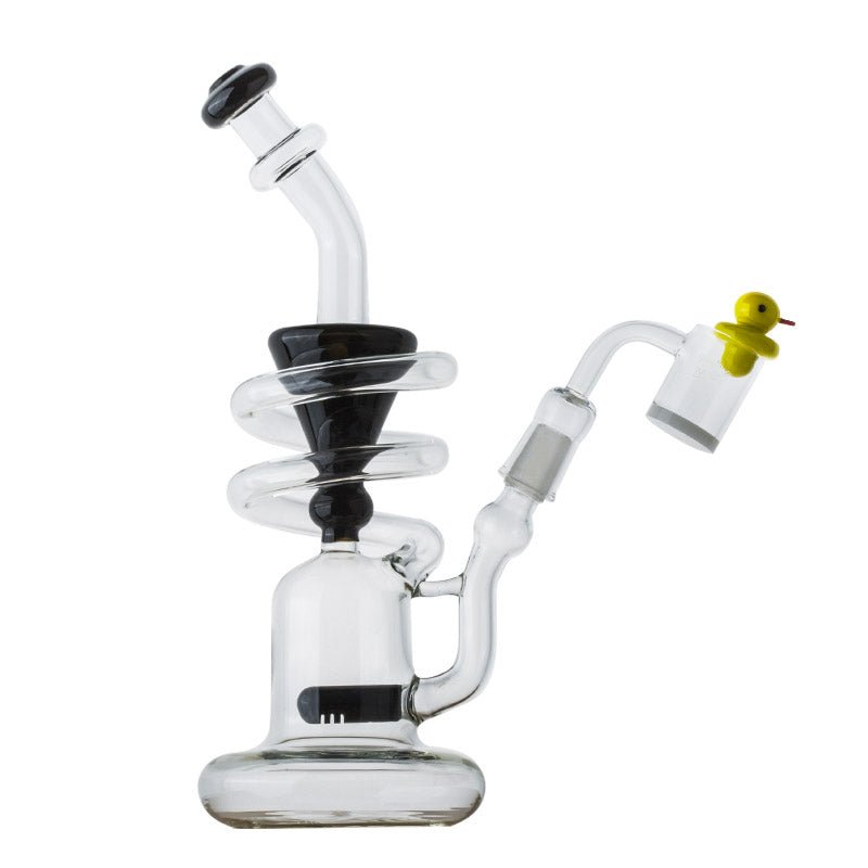 Recycler Thick Glass Dab Rig Set w/ Quartz Banger and Carb Cap
