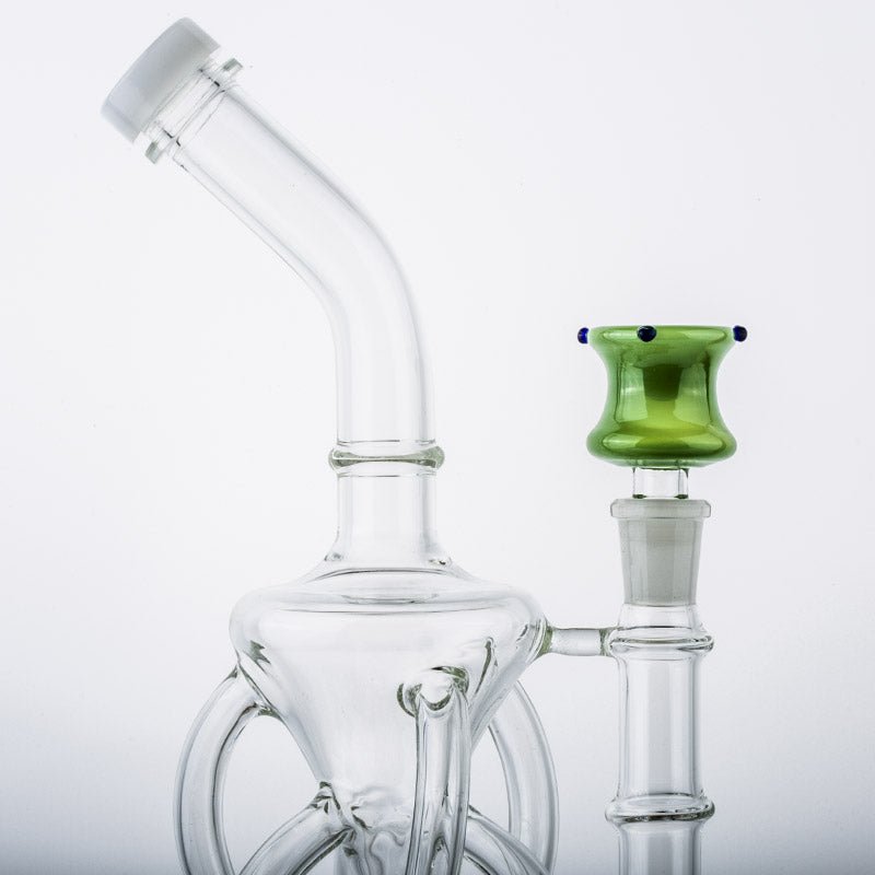 14mm Male Green Bong Bowl With Blue Marbles