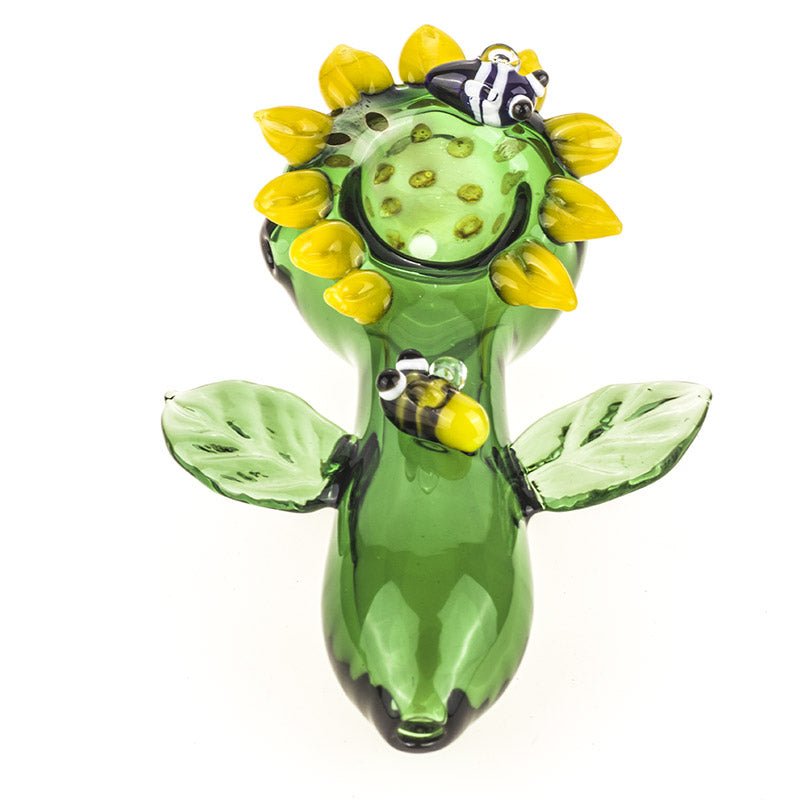 Sunflower Glass Spoon Pipe