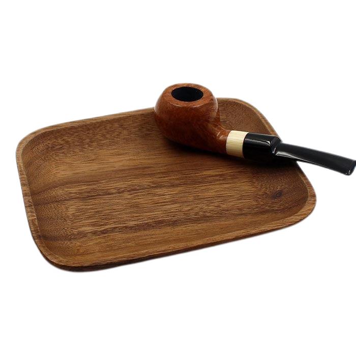 Disc Cigarette Hand Roll Solid Wood Rolling Tray