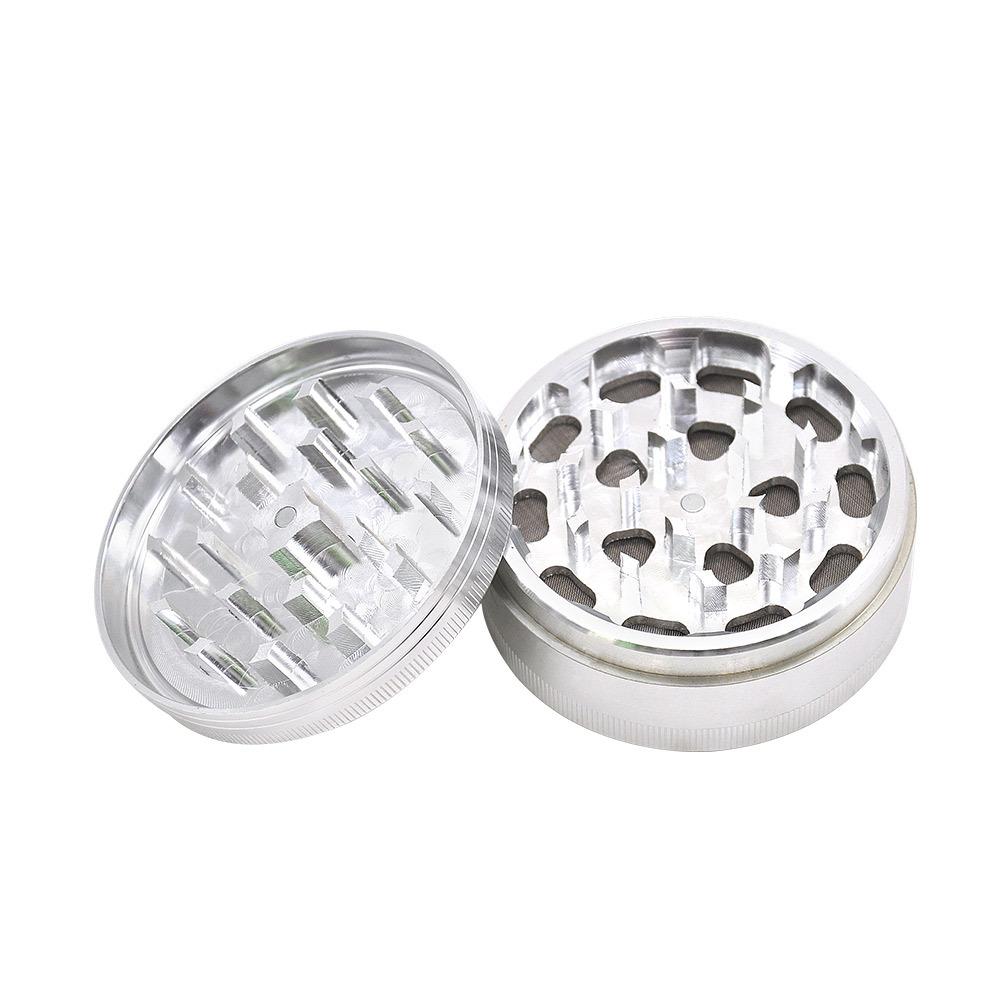 Silver Aluminum Alloy Weed Grinder 3 Piece