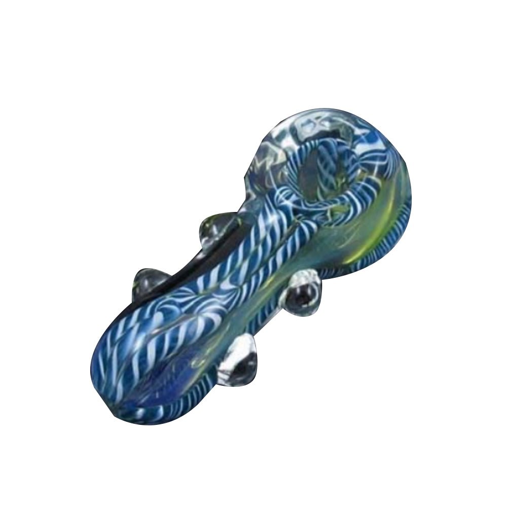 Fumed Glass Hand Pipe w/ Marbles - PuffingBird