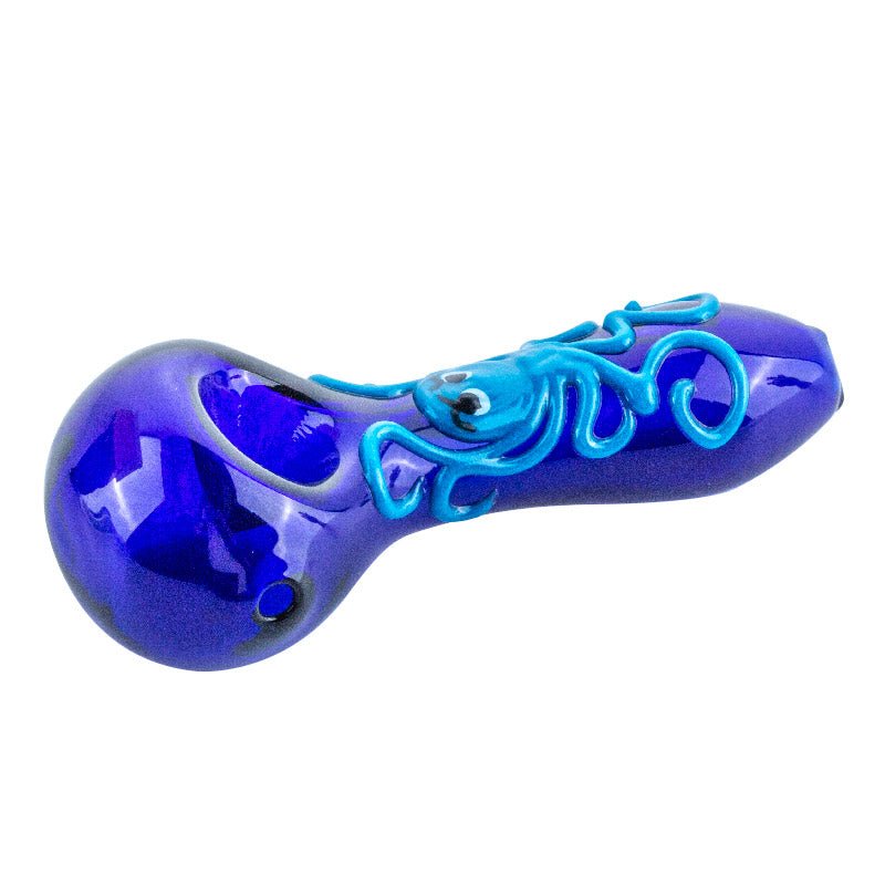 Glow-In-The-Dark Octopus Glass Pipe