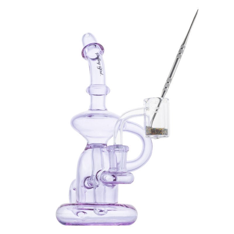 Mini Recycle Dab Rig w/ Thermochromic Banger Dabber Set
