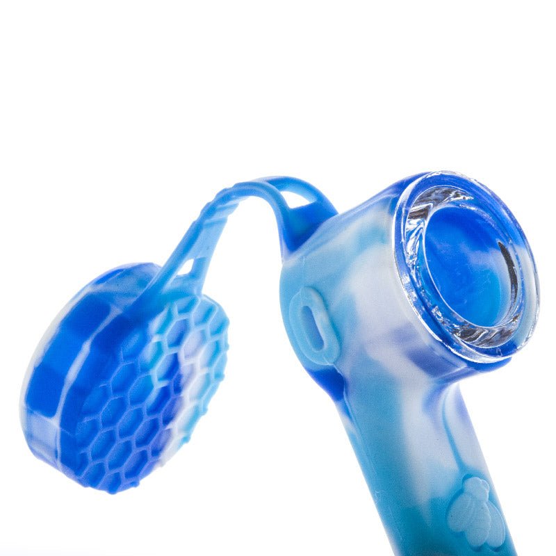 Colorful Silicone Pipe w/ Lid (Random Color)