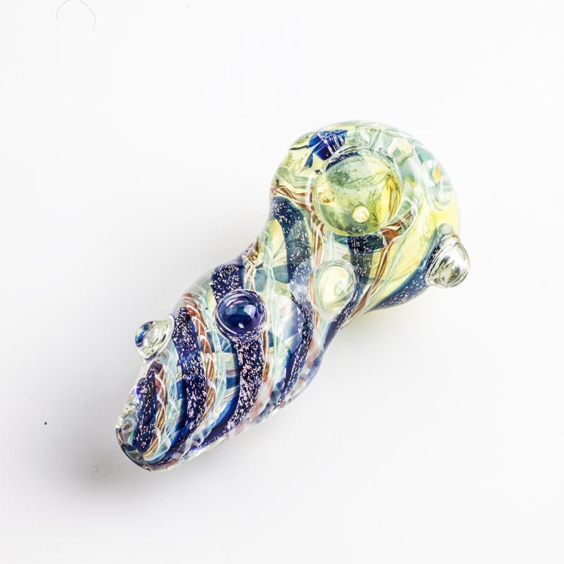Twisted Glass Pipe with Marbles - PuffingBird