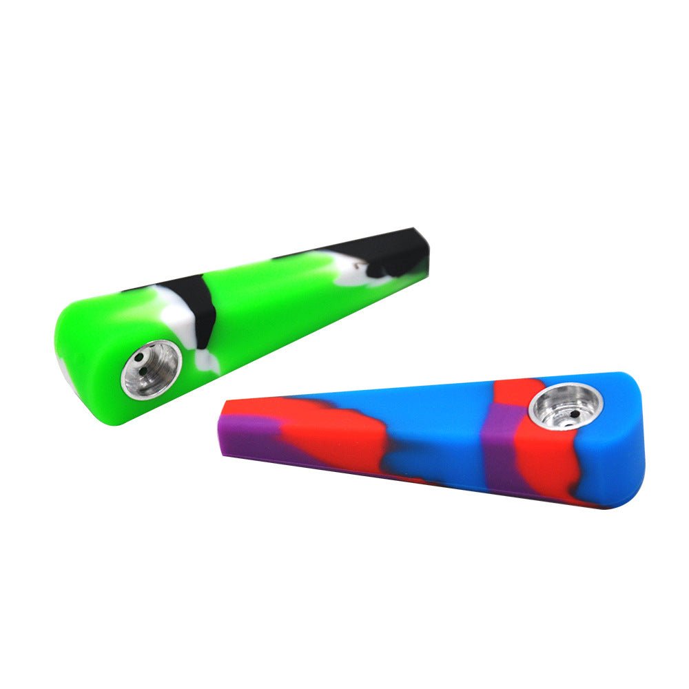 Silicone Triangular Hand Pipe - PuffingBird