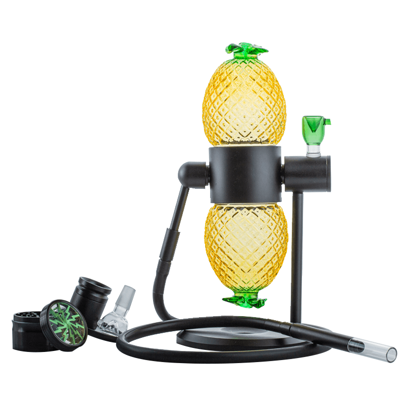 Pineapple Gravity Bong w/ Herb Grinder Bong Bowl Set
