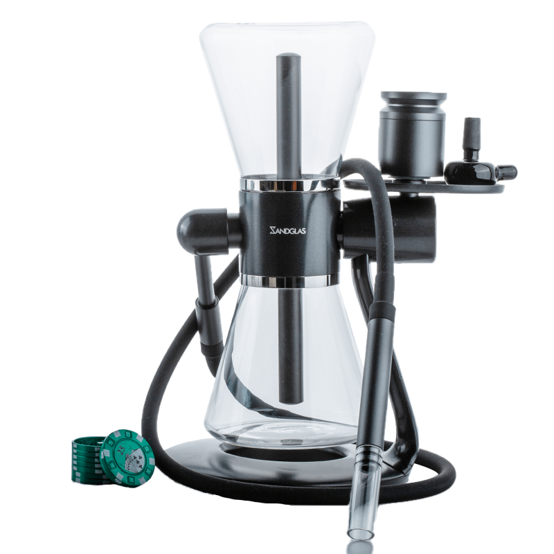 SANDGLAS Gravity Bong w/ Casino Poker Herb Grinder Set