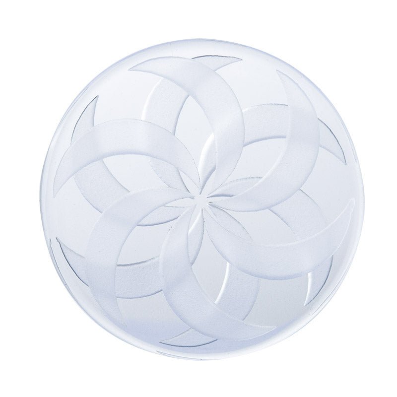 White Vortex Quartz Channel Cap 40mm