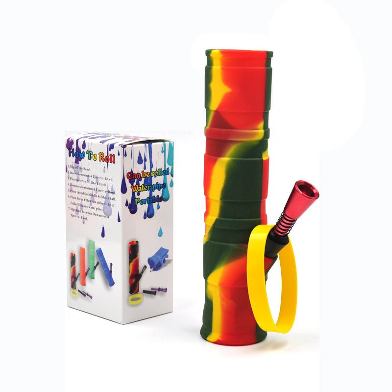 7.8“ Foldable Silicone Camouflage Bong