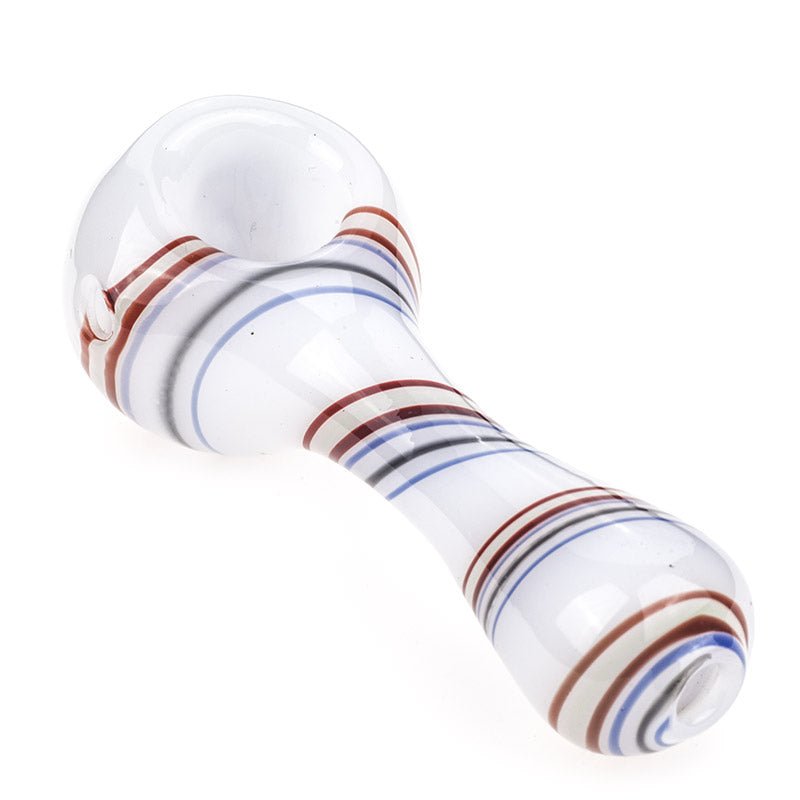 Spiral White Glass Pipe - PuffingBird