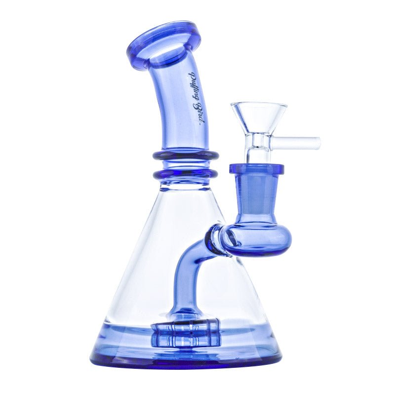 Showerhead Perc Glass Dab Rig w/ Blue Glass Pipe Set