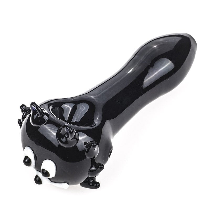 Black Glass Spoon Pipe - PuffingBird