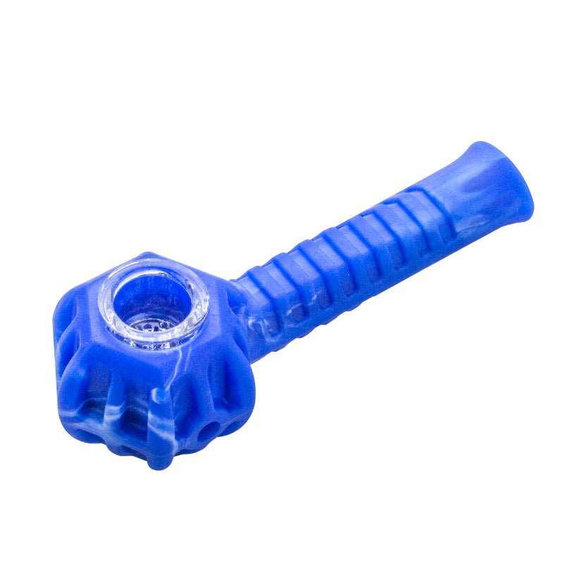 Blue Silicone Weed Pipe - PuffingBird