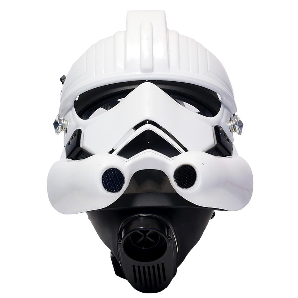 White Star Wars-Inspired Silicone Gas Mask with Skull Acrylic Bong