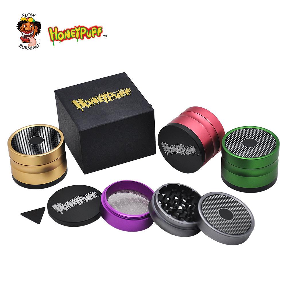 HoneyPuff™ Bluetooth Speaker 4 Layer 48mm Novelty Herb Grinder (4 Colors)