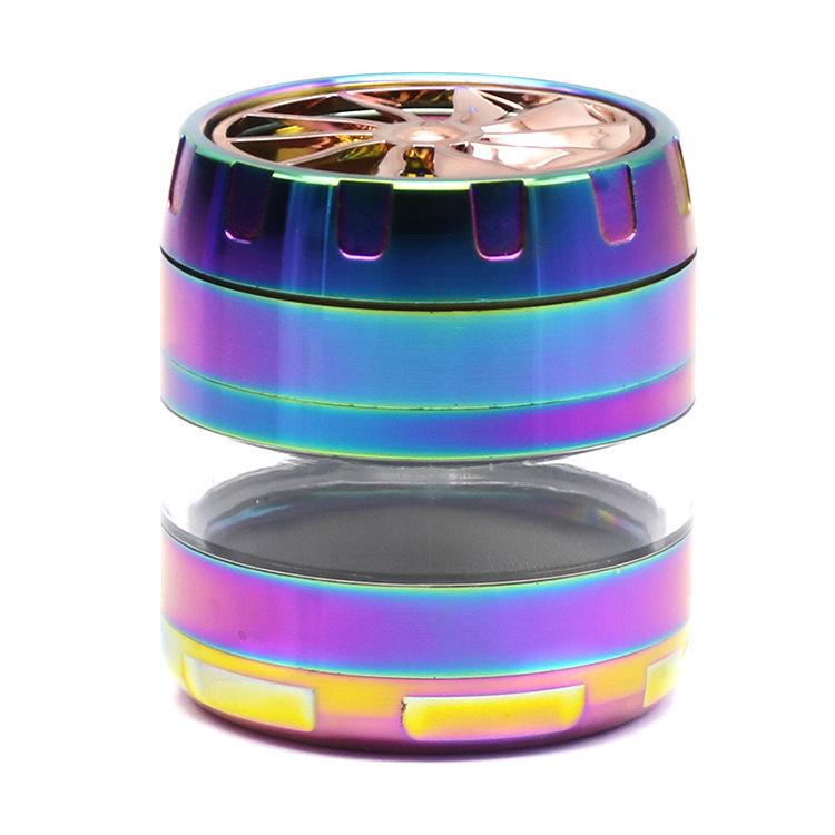 Blade Cover Zinc Alloy Weed Grinder 4 Layer