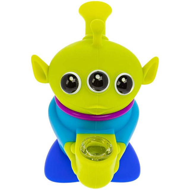 Three-Eyed Alien Silicone Mini Water Pipe