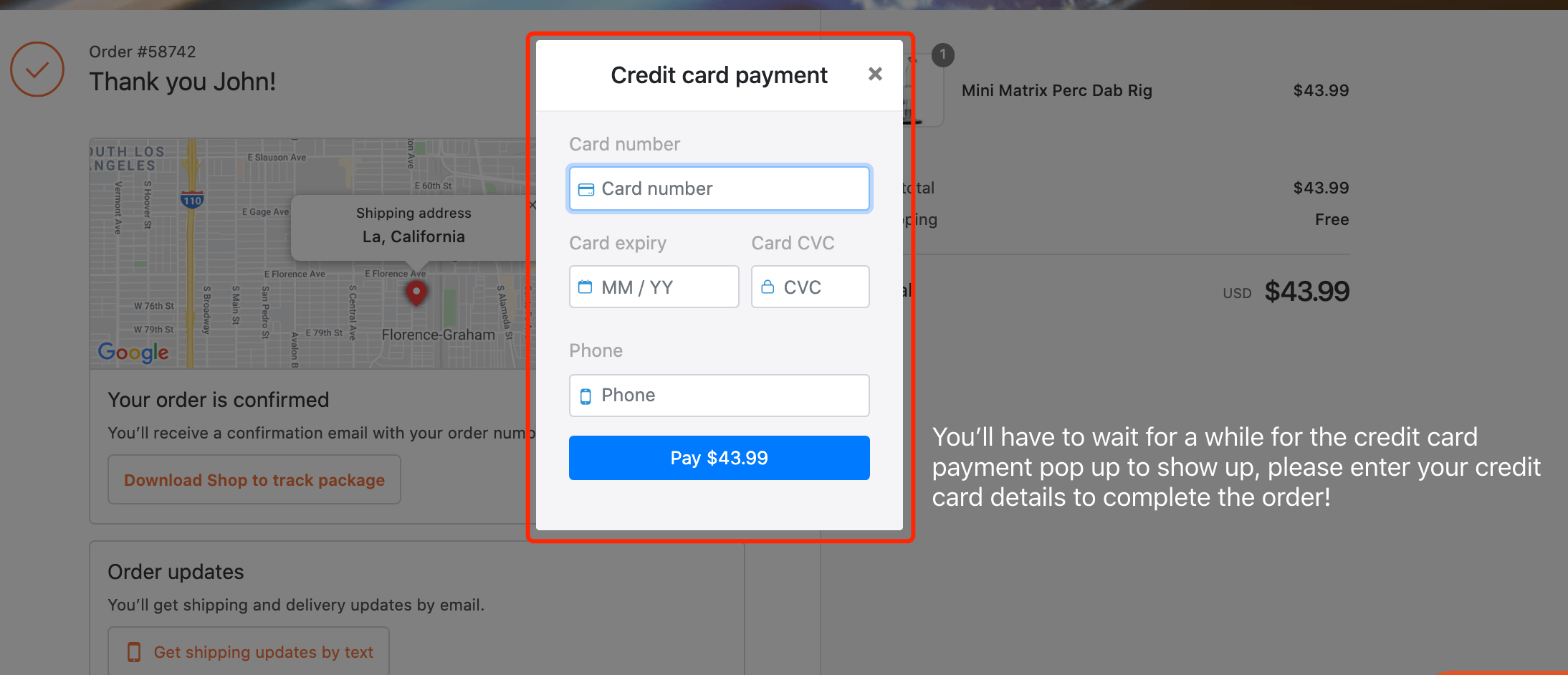 Credit Card Payment Processing On Puffing Bird
