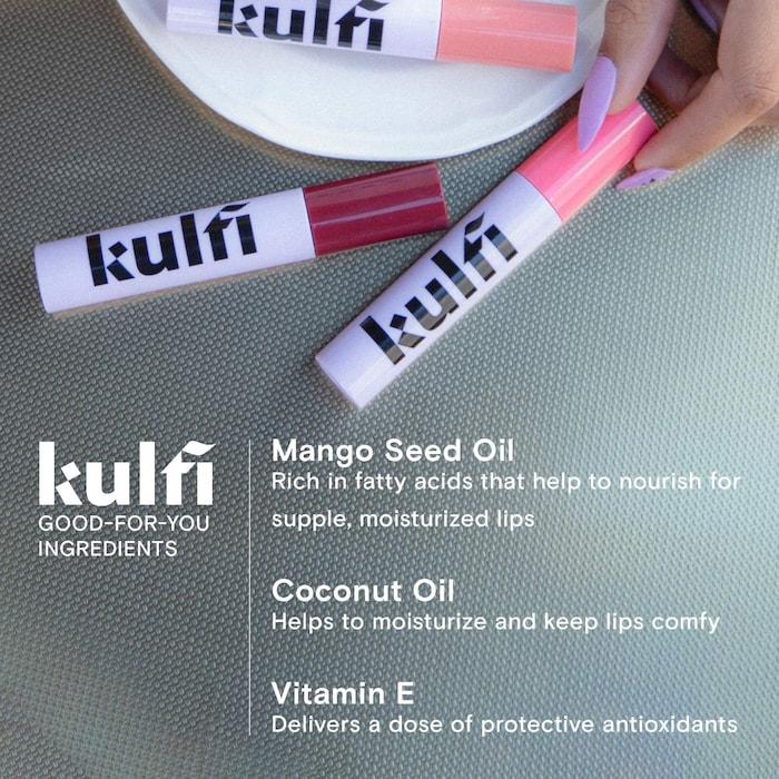 Kulfi Lassi Lips Staining Long-Lasting Moisturizing Lip Oil - Rose - pink nude - 0.14 oz