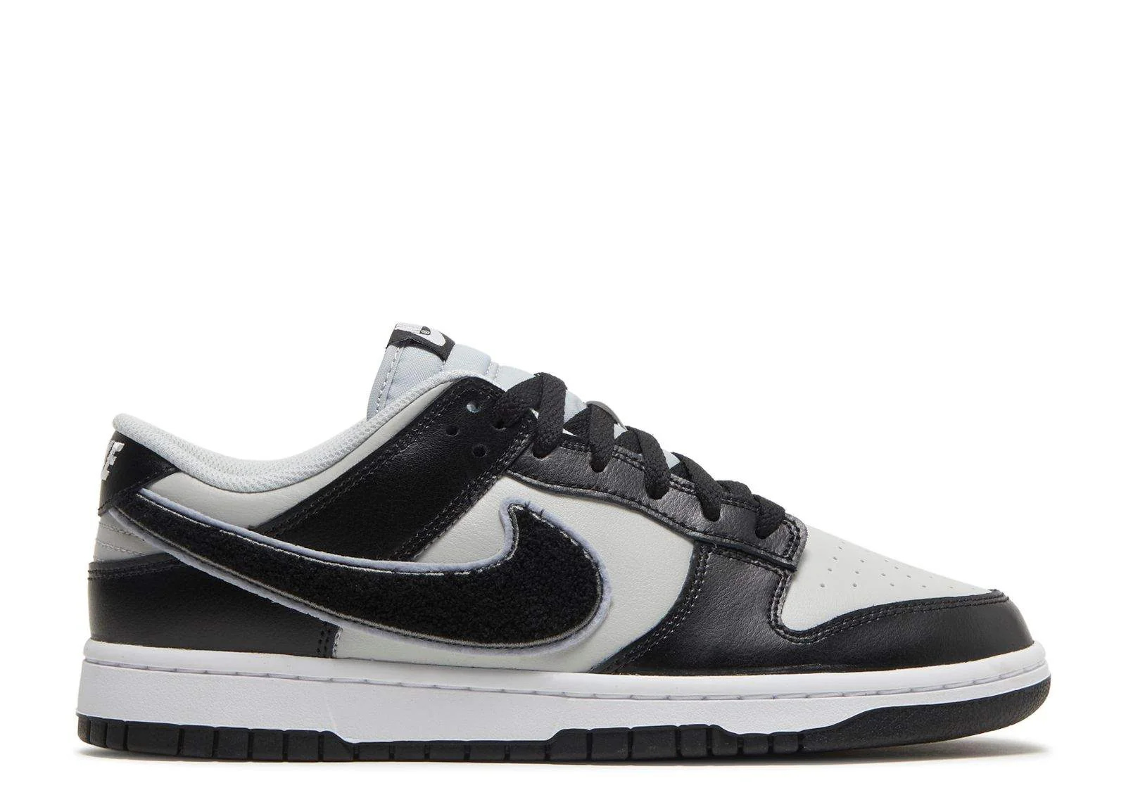 Nike Dunk Low ‘Chenille Swoosh – Black Grey Fog’ Unfading Sneaker