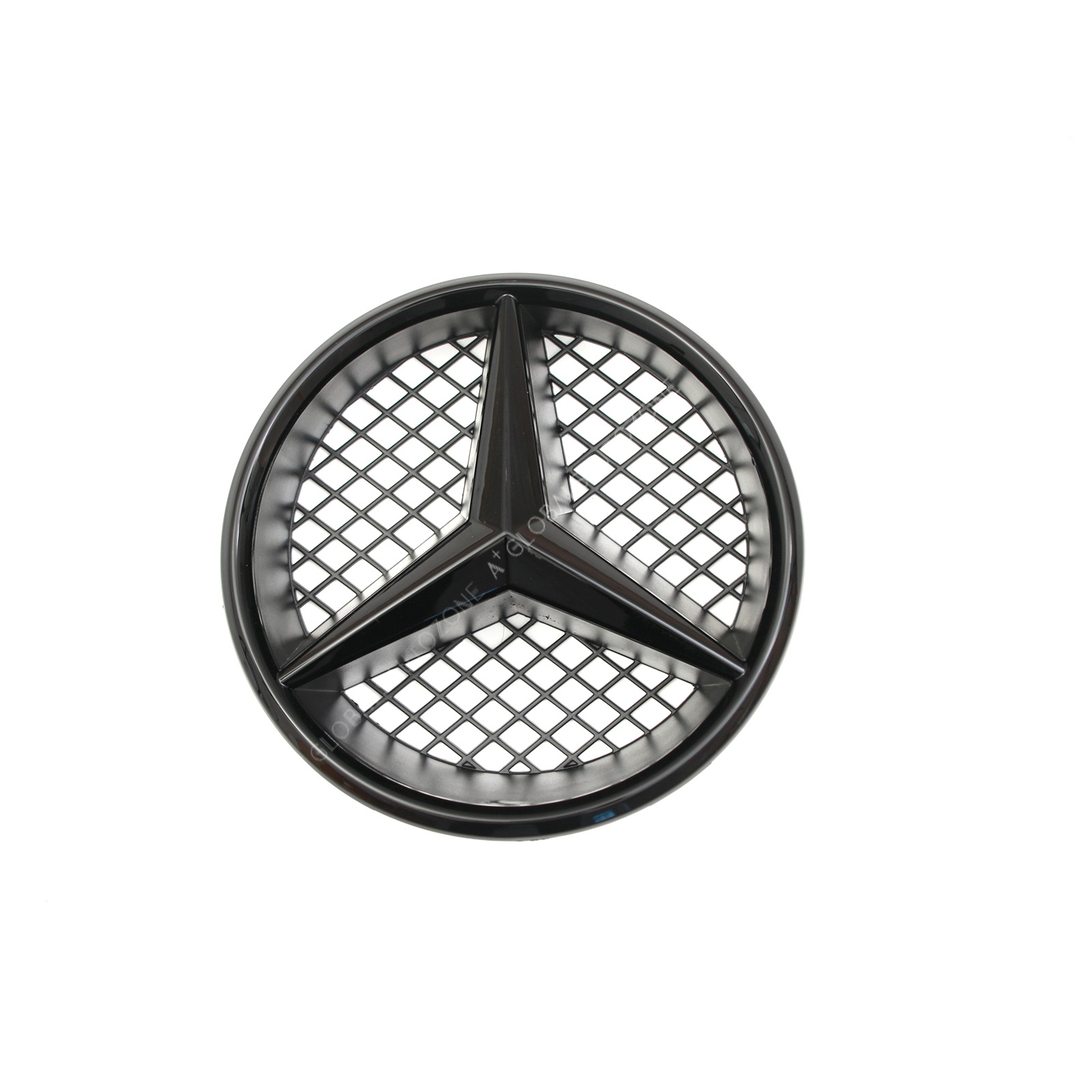 Glossy Black Front Bumper Grille Emblems For Mercedes Benz C-Class W204 S204 C204 2008-2014 C180 C200 C230 C250 C280 C300 C350 Shiny Black Benz Grilles Star Logo Badge