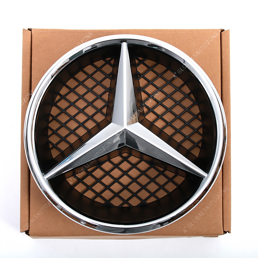 Chrome Silver Front Bumper Grille Emblems For Mercedes Benz B-Class W245 2009-2011 B180 B200 B250 Chrome Benz Grilles Star Logo OE Badge