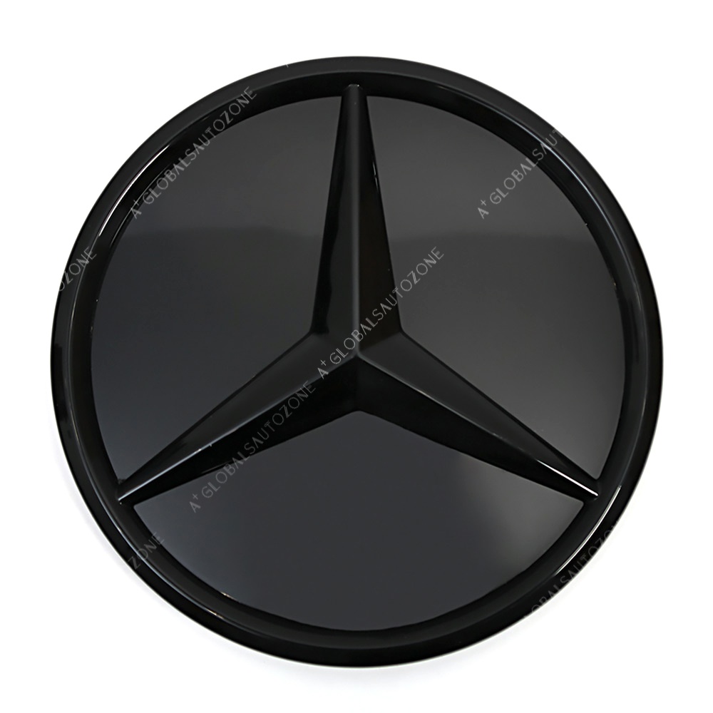 Glossy Black 3D Emblem For Mercedes Benz CLA-Class W117 2013-2019 CLA180 CLA200 CLA250 CLA45 AMG Shiny Black  Benz Grilles 3D Star Logo Front Bumper Grille Badge