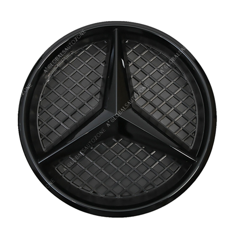 Glossy Black Front Racing Grille Emblems For Mercedes Benz E-Class W213 2016-2020 E200 E250 E300 E350 E400 E43 AMG E450 E500 Shiny Black Benz Grilles Star Logo Badge