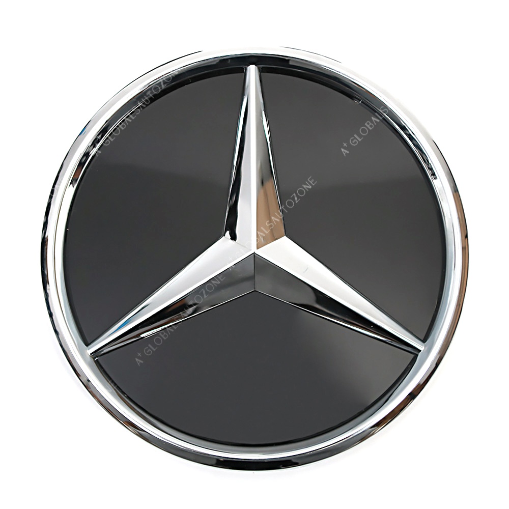 Chrome Silver Front 3D Emblem For Mercedes Benz GLA-Class X156 2014-2019 GLA180 GLA200 GLA250 Chrome Benz Grilles 3D Star Logo Front Racing Grille Badge