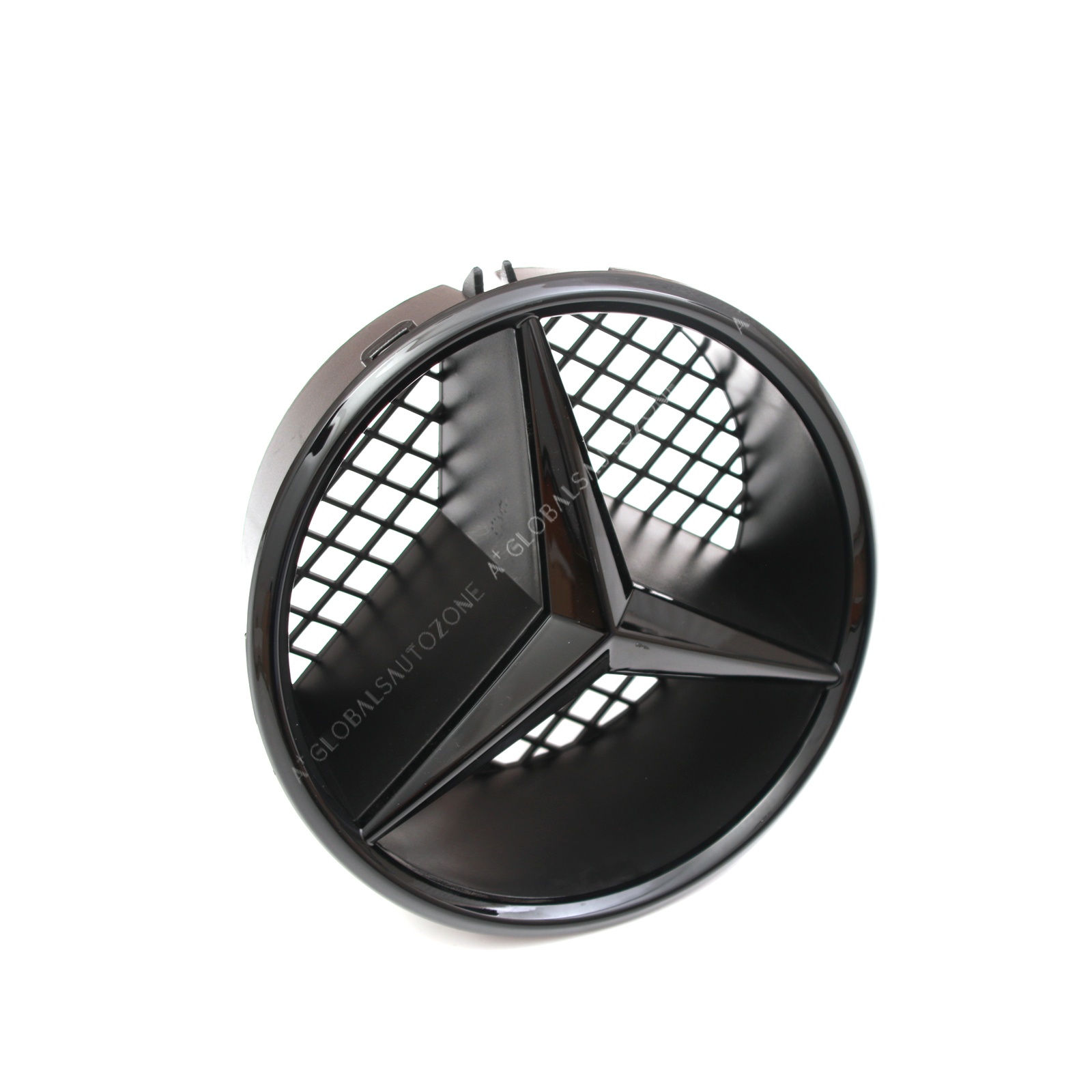 Glossy Black Front Bumper Grille Emblems For Mercedes Benz GLK-Class X204 2008-2012 GLK280 GLK300 GLK350 Shiny Black Benz Grilles Star Logo Badge