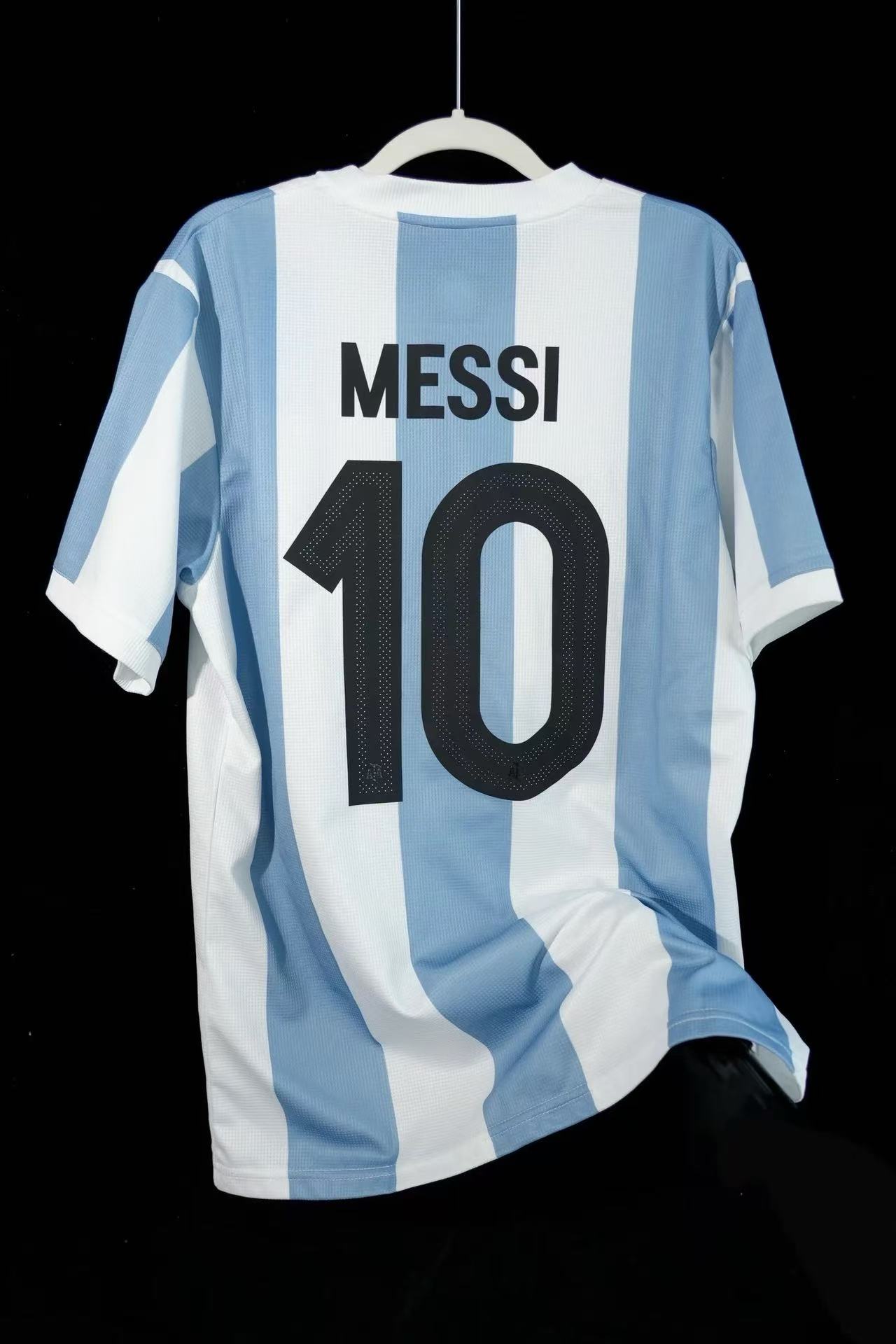 Argentina 2022/23 Special Edition Jersey – No.10 Blue & White Stripes with Crane and Floral Embroidery
