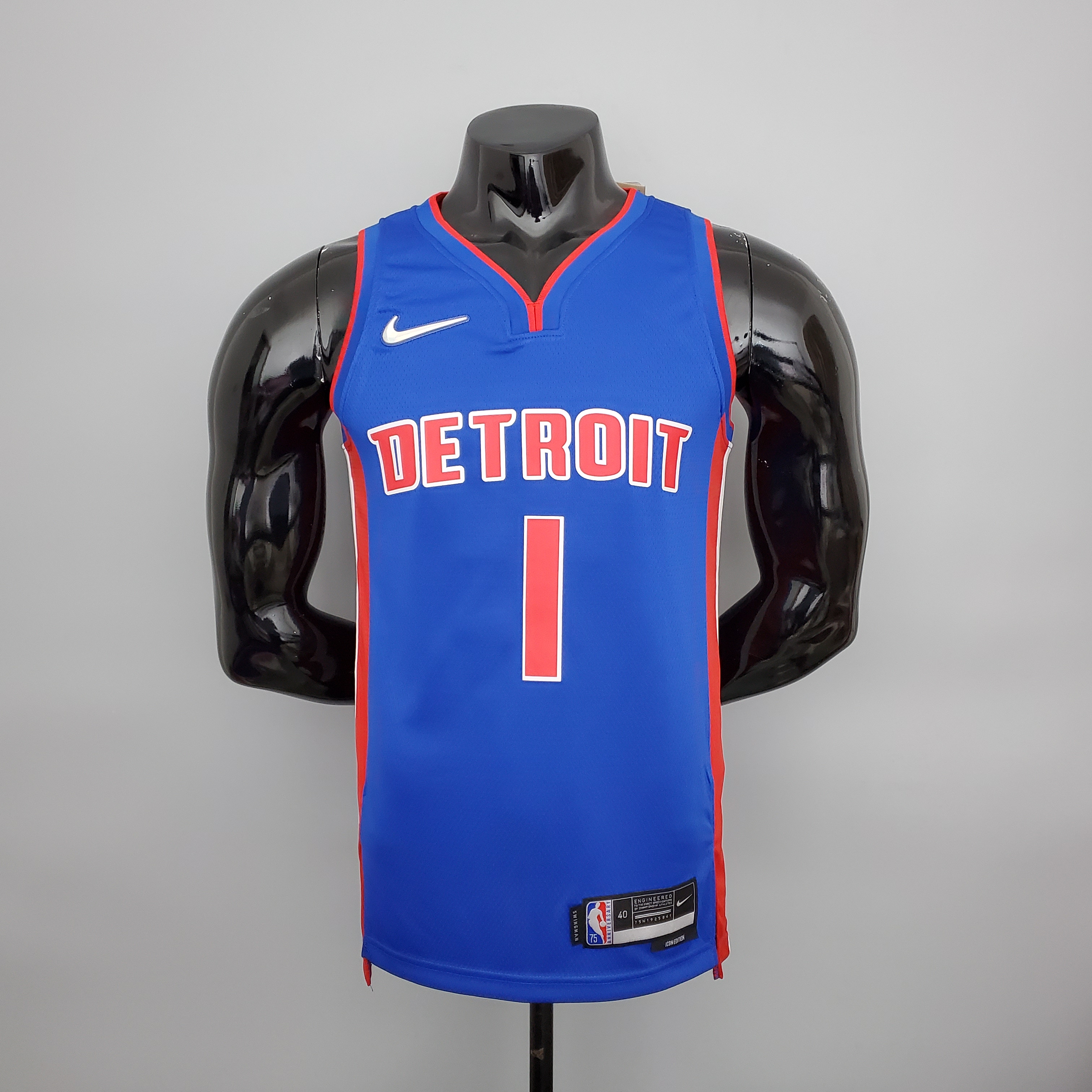 Allen Iverson Detroit Pistons 75th Anniversary Swingman Jersey Blue