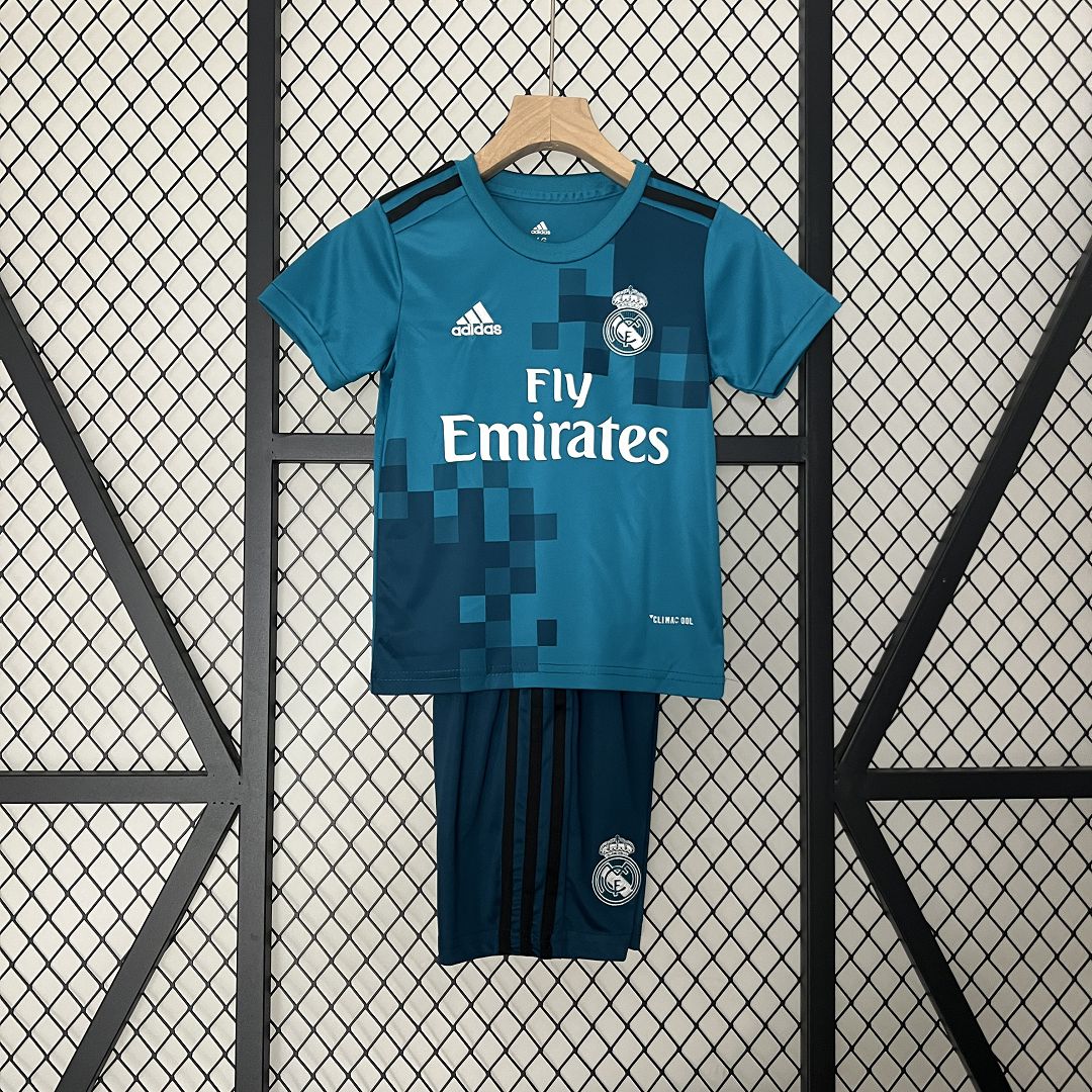 Real Madrid 17-18 Third Away Retro Kids Kit Soccer Jersey